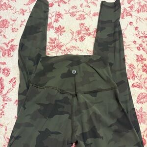 Lululemon Athletica Green Camo Leggings